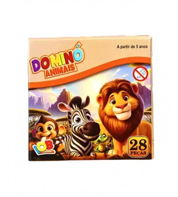 Jogo Domino Animais Brinquedo Educativo  - IOB